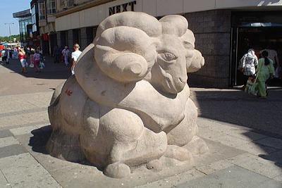 The Famous Derby Ram Statue